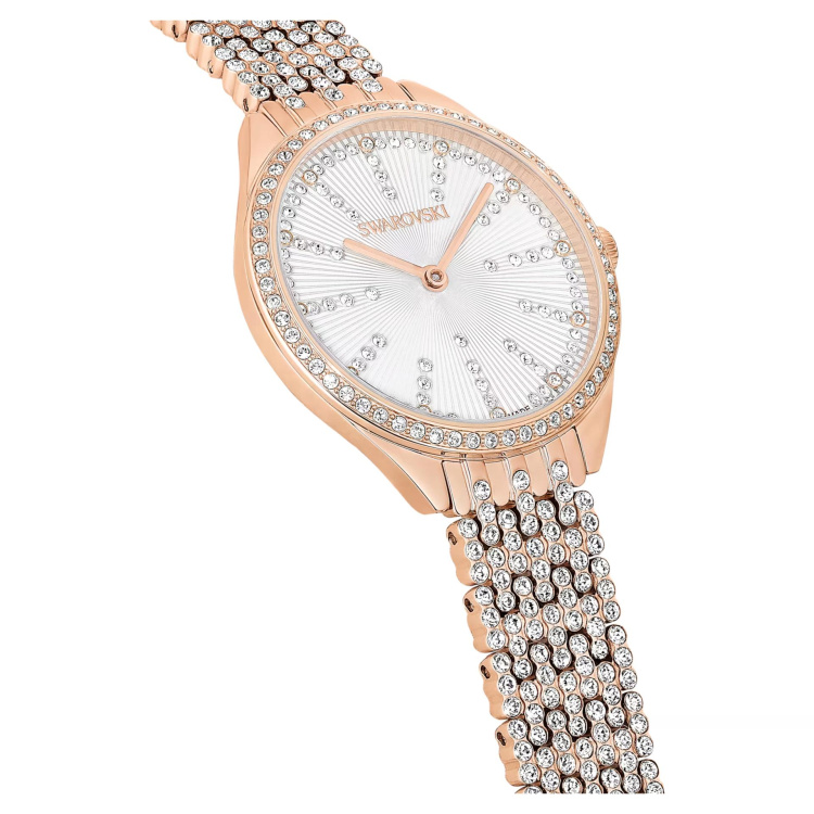 Attract watch Swiss Made, Metal bracelet, Rose gold tone, Rose gold-tone finish
